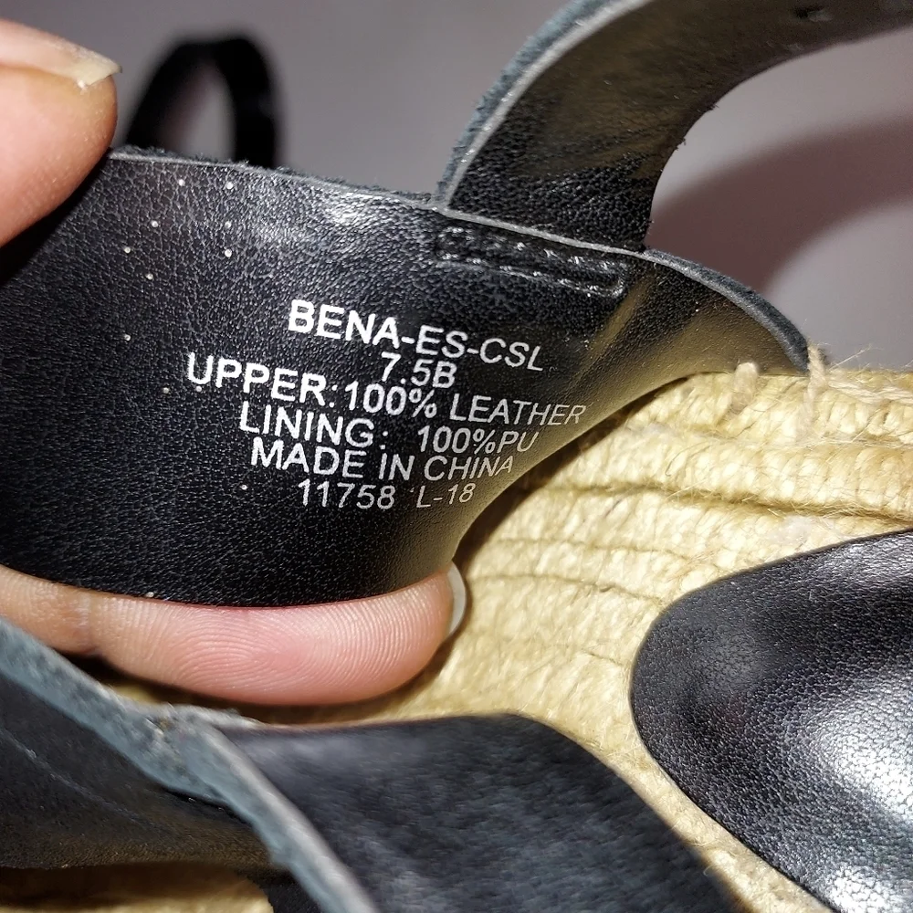 LAUREN by Ralph Lauren Bena Leather Espadrille Sandals